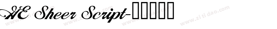 GE Sheer Script字体转换